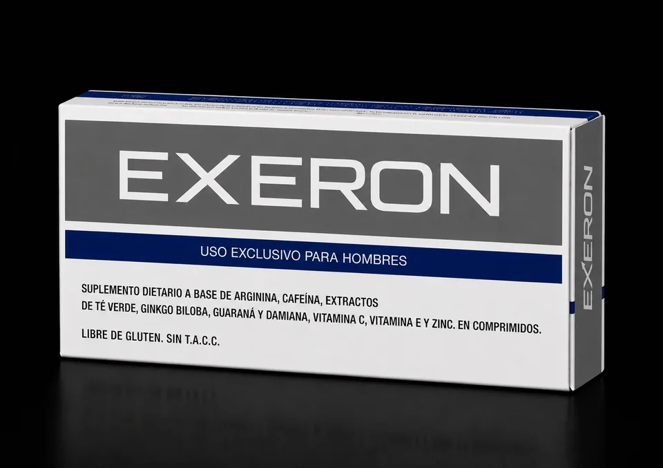 Exeron Argentina: caja con 20 comprimidos de uso exclusivo para hombres