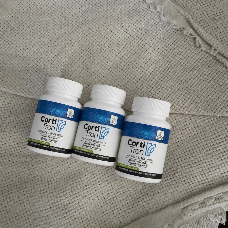 Three CortiTron bottles