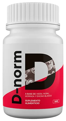 Envase de D-Norm, complemento alimenticio en cápsulas