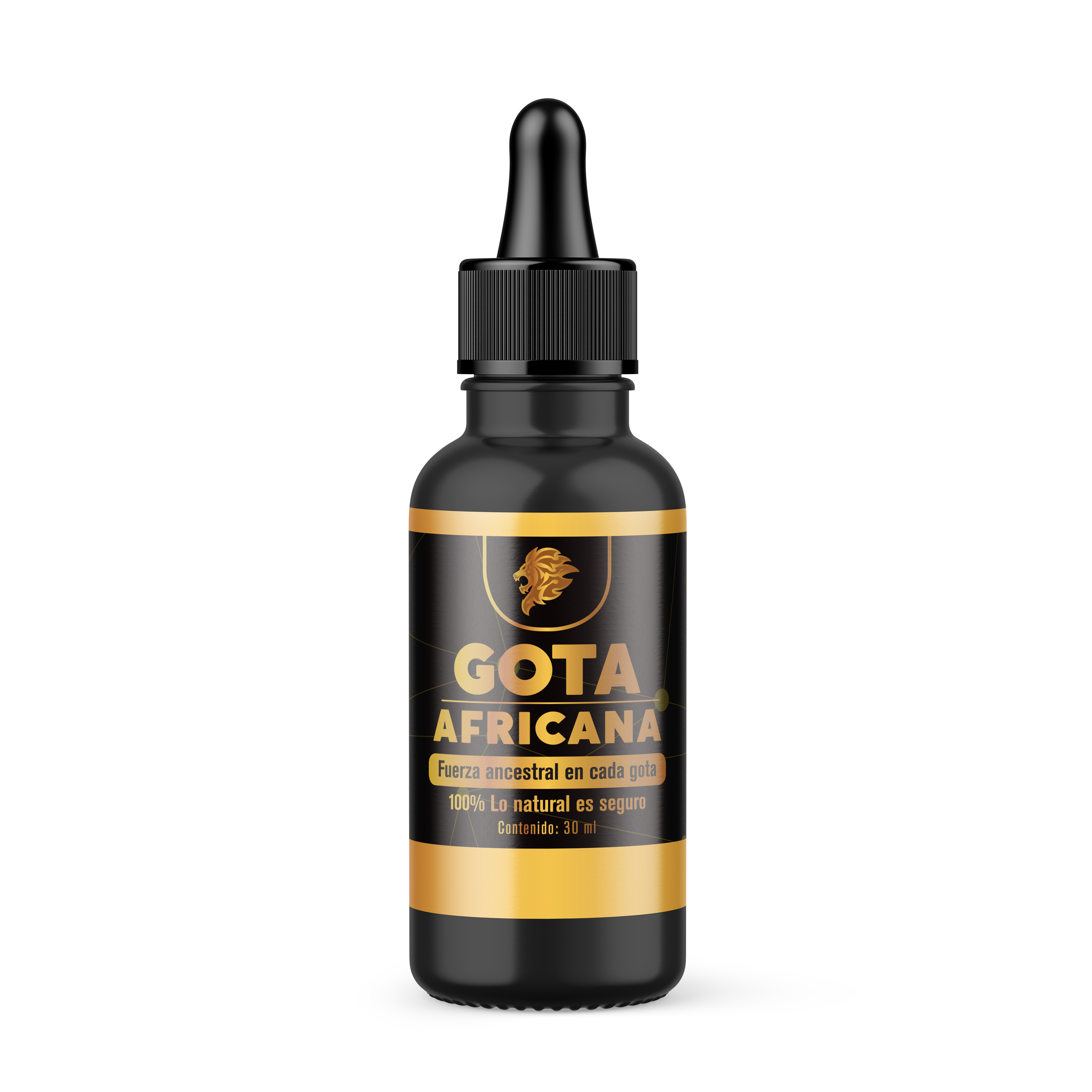 Frasco de Gota Africana, gotas naturales de 30 ml para hombres de 40 a 65 años