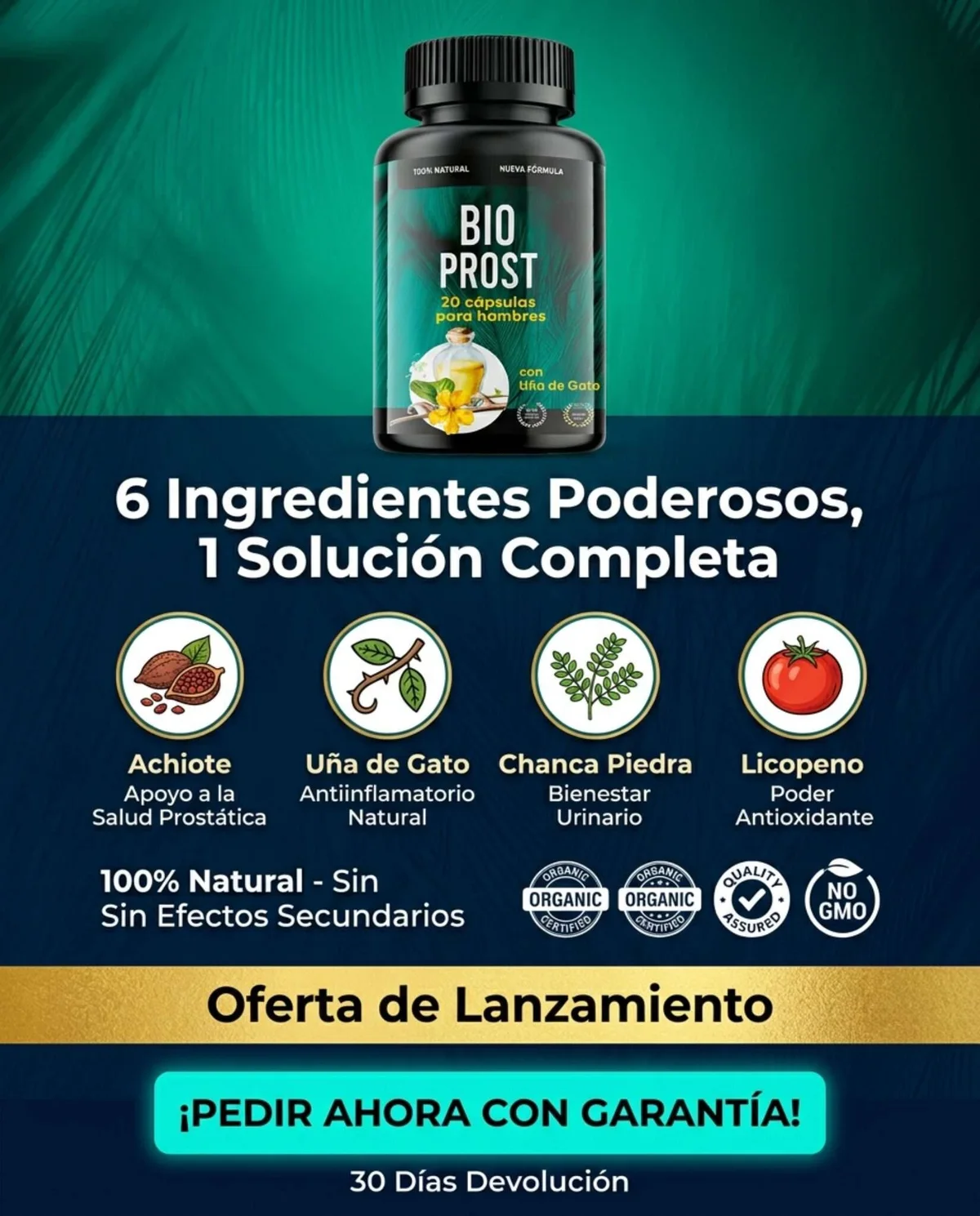 Síntomas prostáticos — BioProst puede apoyar la función urinaria