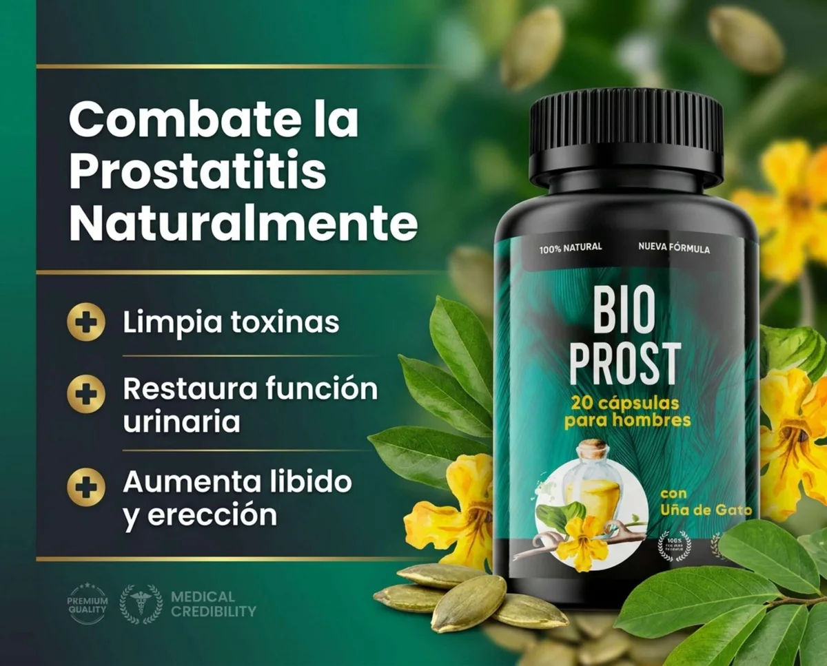 BioProst respuesta natural — cápsulas con ingredientes peruanos para la próstata
